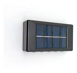 Luminaria 4 led recarregavel com luz solar impermeavel para patio, garagem de jardim