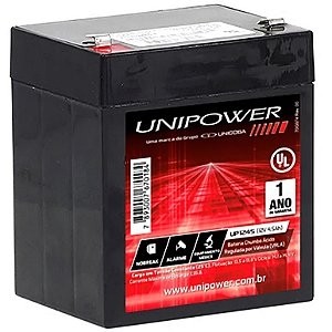 Bateria selada para alarme 4,5 ah 6v unipower