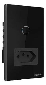 Tomada simples 10a smart wi-fi ets 2001 preto - intelbras