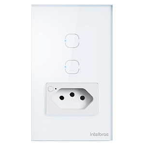 Tomada dupla 10a smart wi-fi ets 2002 branco - intelbras