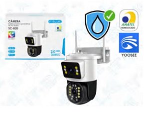 Camera ip externa dupla camera sc-b20 it-blue