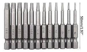 kit 12 Chaves De Fenda Torx T5 a T40 Com Haste Hexagonal
