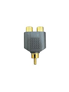 Adaptador 2RCA para 1RCA M GOLD