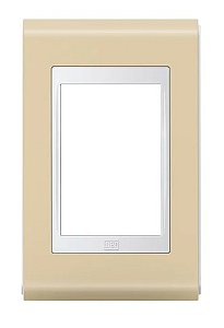 Placa 4x2 3 Posições Refinatto Style Branco/Areia