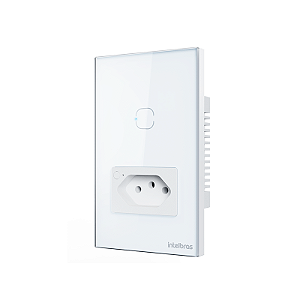 Tomada Simples 10A com 1 Interruptor Smart Wi-Fi Ets 2001 Branco - Intelbras