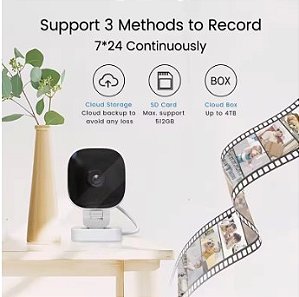 Mini Câmera de Seguranca Externa Visão Noturna Wifi Com Audio