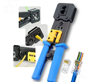 Alicate Profissional Grimpar RJ45/RJ11/RJ12 Vazado