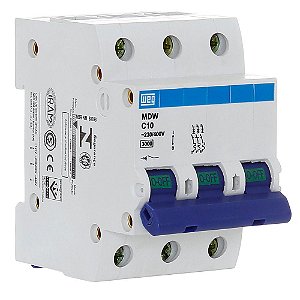 Disjuntor Din Mdwp C 3X 10A 3KA - Weg