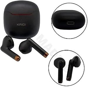 Fone De Ouvido Sem Fio Kaidi TWS Smart Touch V5.1 Kd-771 (Preto)
