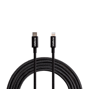 Cabo USB-C - Lightning 1,5M Nylon Preto Eucl 15NP - Intelbras