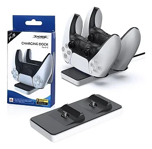 Suporte Carregador Base Para 2 Controles Ps5 Dobe