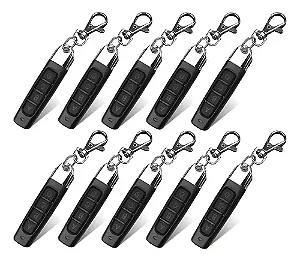 Kit 10 Controles De Portão Eletrônico Alarme Universal 433mhz Fine Preto