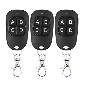 Kit 3 Controle Remoto Universal Slim Para Portão Eletrônico Alarme 433mhz