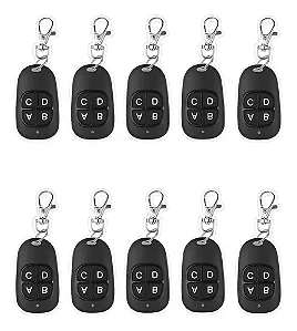 Kit 10 Controle Remoto Universal Slim Para Portão Eletrônico Alarme 433mhz