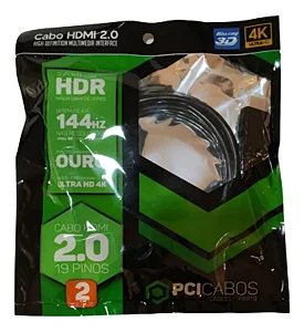 CABO HDMI 2.0 4K 19 PINOS 2-MTS