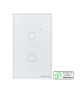 Interruptor Touch Wifi 2 Botoes Eiw 1002 Branco - Intelbras