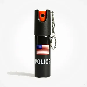 Spray De Defesa Pessoal Brasil Police Chaveiro Y Vermelho Preto