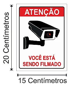 Placas Sinalizacao Monitoramento Por Cameras De Seguranca