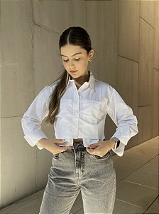 camisa cropped mia branca