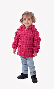 PARKA XADREZ COM CAPUZ