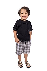BERMUDA XADREZ COM CAMISETA