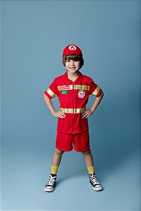 CONJUNTO BERMUDA E CAMISA BOMBEIRO