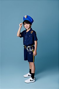 CONJUNTO BERMUDA E CAMISETA POLICIAL