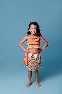 CONJUNTO SAIA E BLUSA PRINCESA DA FLORESTA