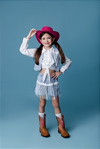 CONUNTO SHORTS CAMISA E COLETE BOIADEIRA