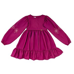 VESTIDO ALFAIATARIA COM BORDADO NA MANGA