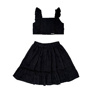 CONJ CROPPED E SAIA BORDADO DIOR