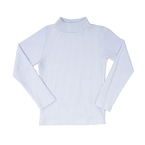 BLUSINHA CANELADA DE GOLA ALTA