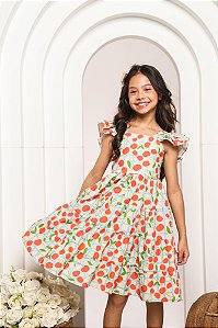 Vestido de viscose cereja