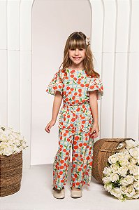 Conjunto calça de cropped viscose cherry