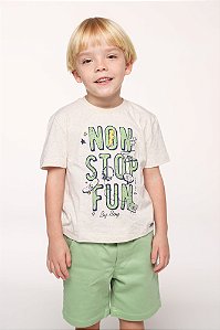 Conjunto bermuda sarja com camiseta malha fun