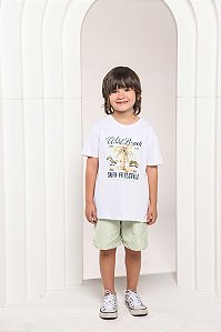 Conjunto bermuda tactel com camiseta