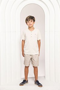 Conjunto bermuda sarjinha com camiseta com