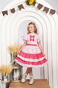 VESTIDO JUNINO FLORZINHA COM POA