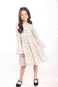 VESTIDO BABADO COM FLORZINHAS