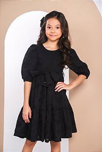 VESTIDO TRICOLINE BORDADO