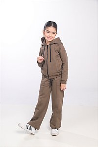 CONJ CALÇA E BLUSA DE MOLETOM BASIC