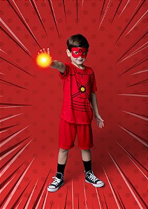 CONJ BERMUDA E CAMISETA MENINO AÇO