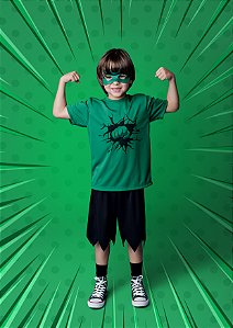 CONJ BERMUDA E CAMISETA MENINO VERDE