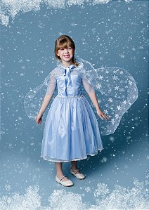 VESTIDO PRINCESA FLOCOS DE GELO