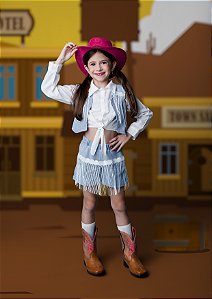 CONJ SHORTS CAMISA E COLETE BOIADEIRA