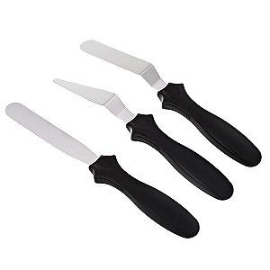 ESPATULA CONFEITEIRO 3 PÇS BLACK PRIME CHEF