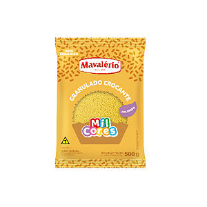 Granulado Crocante Amarelo 500g MAVALÉRIO