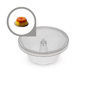 Forma de Pudim c/ Tampa Média 250ml C/8un Plastilânia