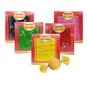 EMBALAGEM PARA TRUFAS E BOMBONS MARMORIZADA C/100UN - CROMUS