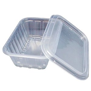 POTE RETANGULAR C/ TAMPA 250ML C/ 24UN PRAFESTA